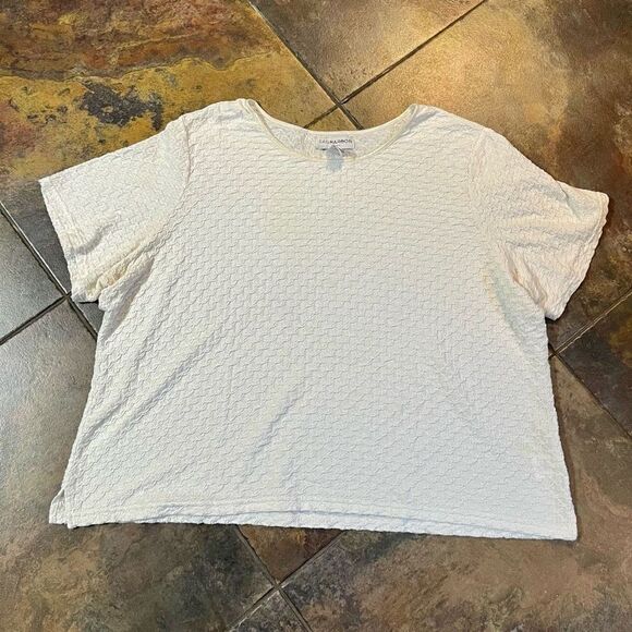 Sag Harbor Women’s White Textured Blouse 2X - Picture 5 of 12